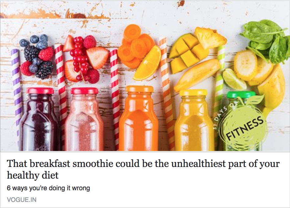 That breakfast smoothie could be the unhealthiest part of your healthy diet